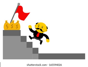 illustration vector graphic cartoon character of businessman
