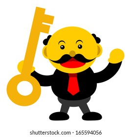 illustration vector graphic cartoon character of businessman