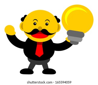 illustration vector graphic cartoon character of businessman