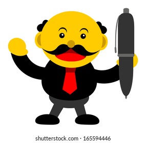 illustration vector graphic cartoon character of businessman