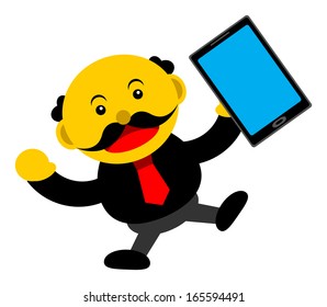 illustration vector graphic cartoon character of businessman