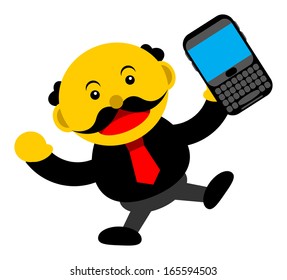 illustration vector graphic cartoon character of businessman