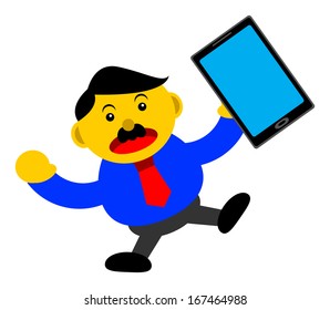 illustration vector graphic cartoon character of business activity