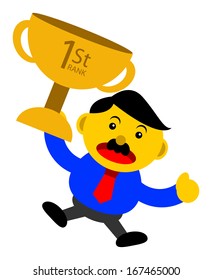 illustration vector graphic cartoon character of business activity