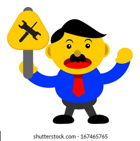 illustration vector graphic cartoon character of business activity