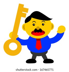 illustration vector graphic cartoon character of business activity