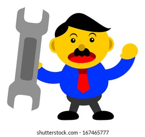 illustration vector graphic cartoon character of business activity