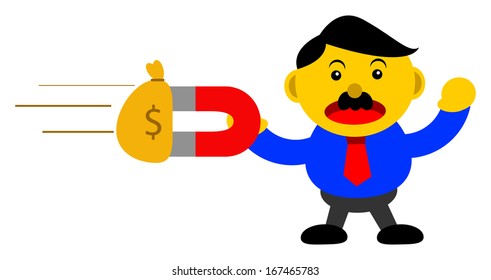 illustration vector graphic cartoon character of business activity