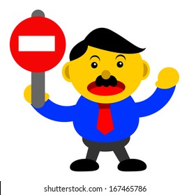 illustration vector graphic cartoon character of business activity
