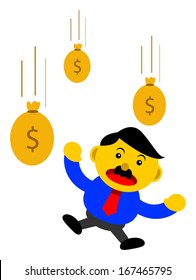 illustration vector graphic cartoon character of business activity