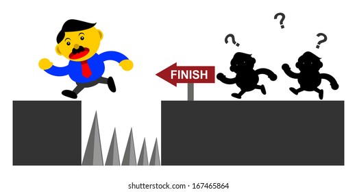 illustration vector graphic cartoon character of business activity
