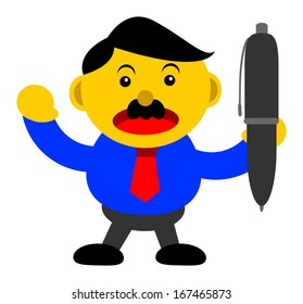 illustration vector graphic cartoon character of business activity