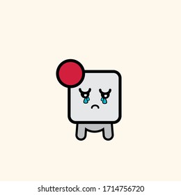 Illustration Vector Graphic Cartoon Character of Mobile Phone. Icon Emoji
