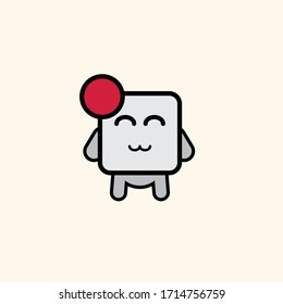 Illustration Vector Graphic Cartoon Character of Mobile Phone. Icon Emoji