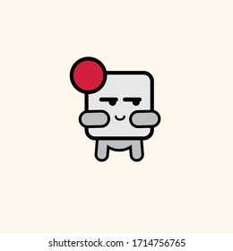 Illustration Vector Graphic Cartoon Character of Mobile Phone. Icon Emoji