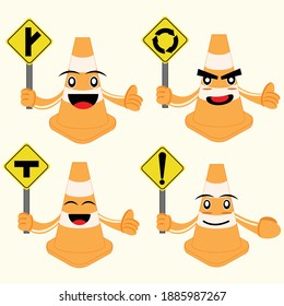 Illustration vector graphic cartoon character of symbol for directions on the road