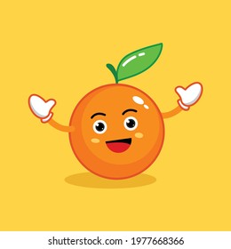 Illustration vector graphic cartoon character of cute. Orange cartoon, suitable for children book illustration, poster and etc. 