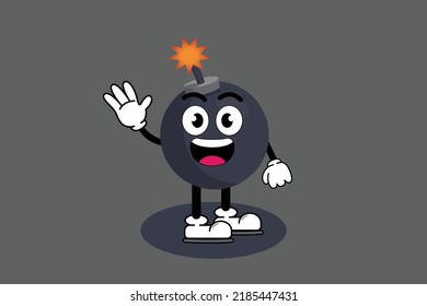 Illustration vector graphic cartoon character of cute mascot boomb with pose. Suitable for children book illustration and element design.