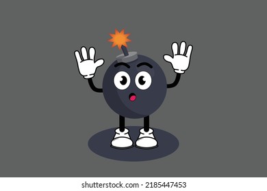 Illustration vector graphic cartoon character of cute mascot boomb with pose. Suitable for children book illustration and element design.