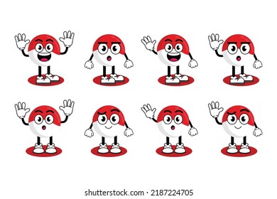 Illustration vector graphic cartoon character of Cute mascot indonesia with pose. Suitable for children book illustration and element design.