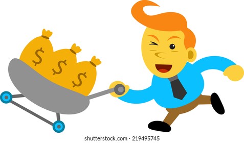 illustration vector graphic cartoon character of businessman