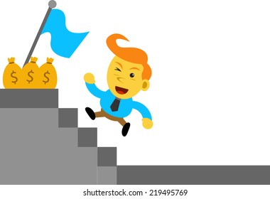 illustration vector graphic cartoon character of businessman