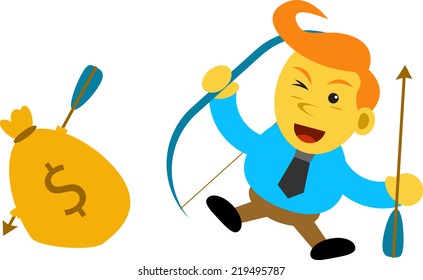 illustration vector graphic cartoon character of businessman