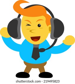 illustration vector graphic cartoon character of businessman