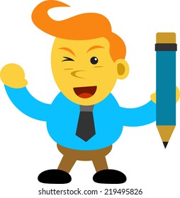 illustration vector graphic cartoon character of businessman