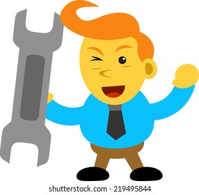 illustration vector graphic cartoon character of businessman