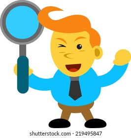 illustration vector graphic cartoon character of businessman
