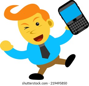 illustration vector graphic cartoon character of businessman