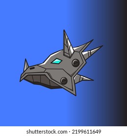 Illustration vector graphic cartoon character of robotic triceratops in Esport logo style