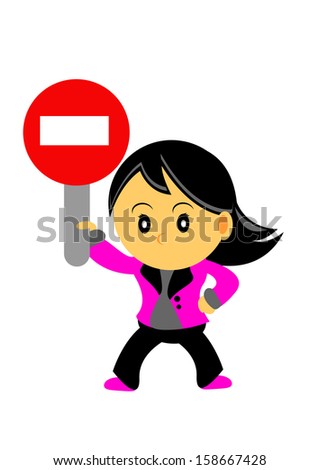 illustration vector graphic cartoon character of chibi businesswoman