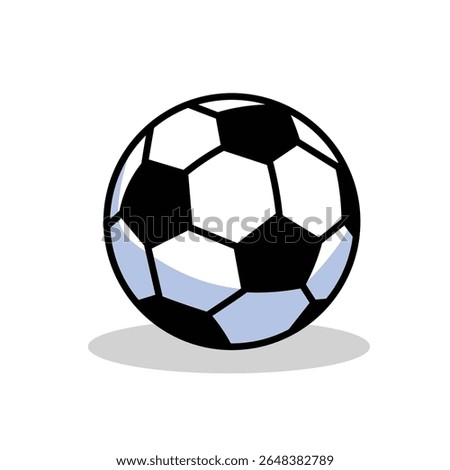 Illustration Vector Graphic Cartoon of a Classic Black and White Soccer Ball