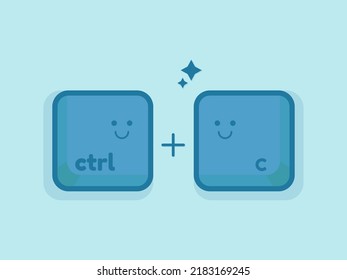 Illustration Vector Graphic Cartoon of a couple cute control button. eps.10