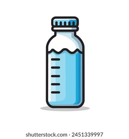Illustration Vector Graphic Cartoon of a Drinking Bottle, Featuring Modern Design and Hydration Function