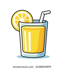 Illustration Vector Graphic Cartoon of a Fresh Lemon Juice