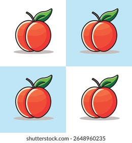 	
Ilustração Vetor Gráfico Desenho Animado de um de um Suculento Pêssego Fruit	