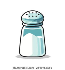 Ilustração Vetor Gráfico de um Agitador de Sal Simples e Minimalista