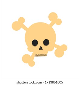 illustration vector graphic of cartoon skull