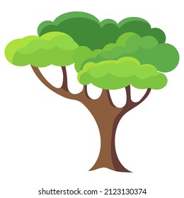 Illustration, Vektorgrafik des Cartoon Tree Icon