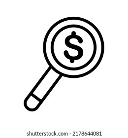 Ilustración Vector Gráfico de efectivo, dólar, dinero Icono