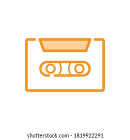 Illustration Vector graphic of cassette icon. Fit for 80s, 90s, vintage etc.