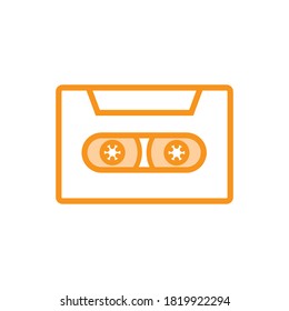 Illustration Vector graphic of cassette icon. Fit for 80s, 90s, vintage etc.