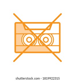 Illustration Vector graphic of cassette icon. Fit for 80s, 90s, vintage etc.