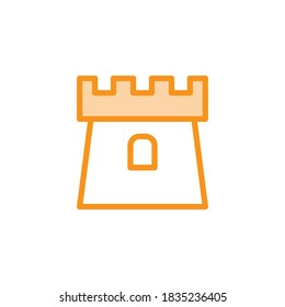 Illustration Vector graphic of castle icon template
