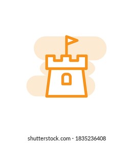 Ilustración Gráfico vectorial de la plantilla de icono de castillo