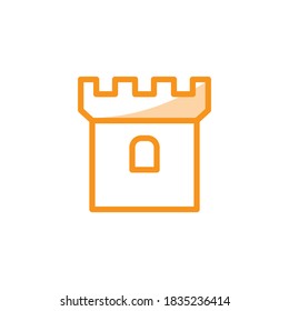 Illustration Vector graphic of castle icon template