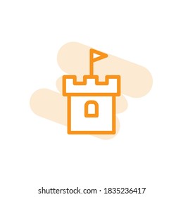 Illustration Vector graphic of castle icon template